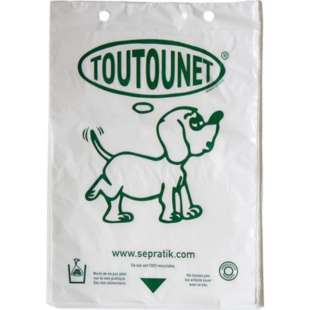 liasse de sac TOUTOUNET blancs compatible avec tout type de distributeur APRICO, BELLO, ANIMO CONCEPT, ROSSIGNOL.