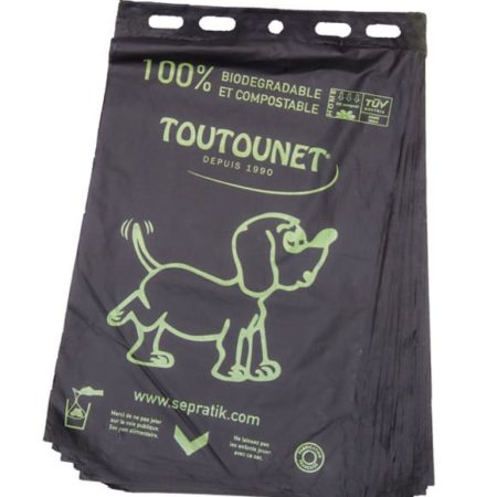liasse de 100 sacs à déjections canines TOUTOUNET Biodégradables et Compostables